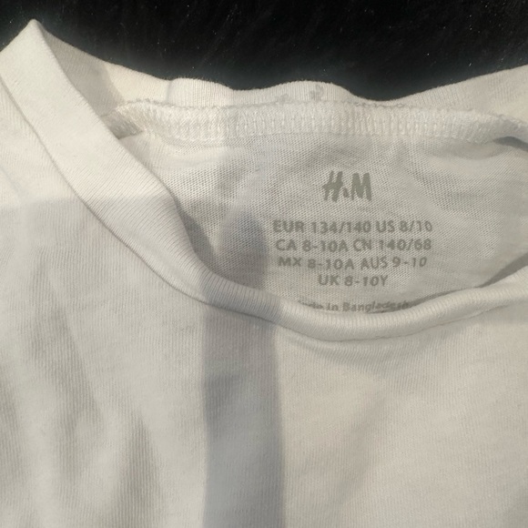 H&M 8-10 white tee pack of 3 - Picture 2 of 2